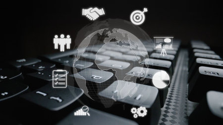 Global marketing and finance strategy, worldwide business expansion, international finance planning, cross-border marketing, and digital marketing tools for global business success.の写真素材