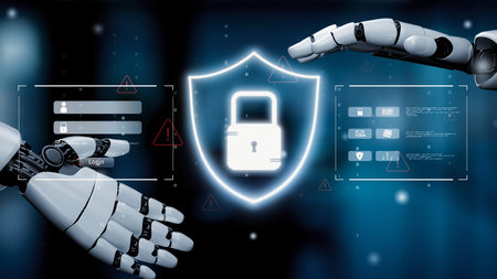 AI strengthens cyber security with artificial intelligence threat detection, AI-based protection...