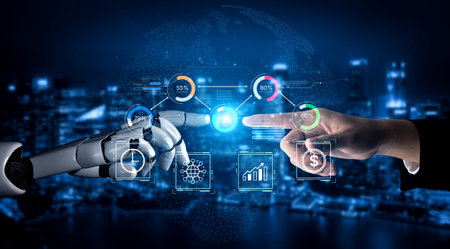 KPI performance dashboard with circular progress charts and analytics. KPI monitoring, reporting,...