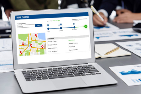Delivery tracking system for e-commerce and brisk online business to timely goods transportation and...