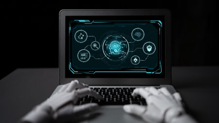 Smart AI command center concept for monitoring industry system, manufacturing reliability, services,...