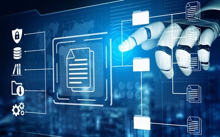 Artificial intelligence enhances document security and folder network management system to improve...