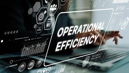 Business Concept of Operational Efficiency with Digital Technology and Data Analysis in a Modern...