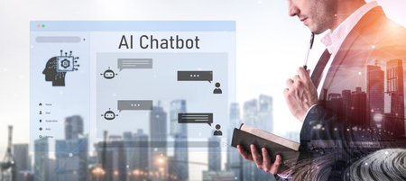 AI chatbot interface facilitates communication, chatbot, and AI interaction for automated user...