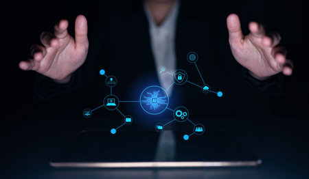 AI network system connects data, security, communication, and intelligence. AI network system...