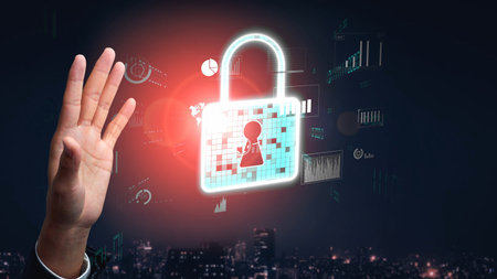 Cyber security protection and cyber security strategies against cyber threats, system hacks, digital...