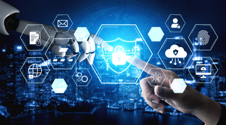 AI cybersecurity safeguards systems with encryption, access control, and AI secure data flow....