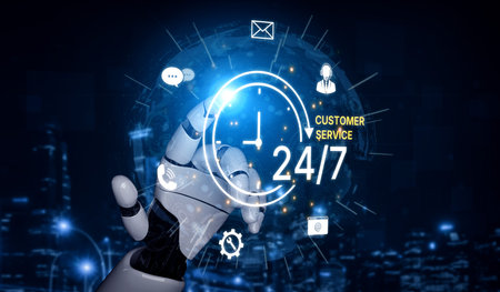 An AI assistant provides 24-hour customer service through an automated support system. This constant...