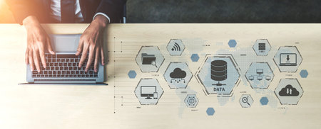 Cloud computing, cloud strategy, and cloud technology transforming digital infrastructure with...