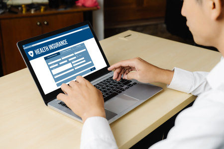 Health insurance web site modish registration system for easy form filling