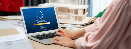 Software update on computer for brisk version of device software upgrade