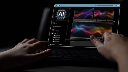 AI platform generating art images with dynamic interface. AI-generated content appears in image...