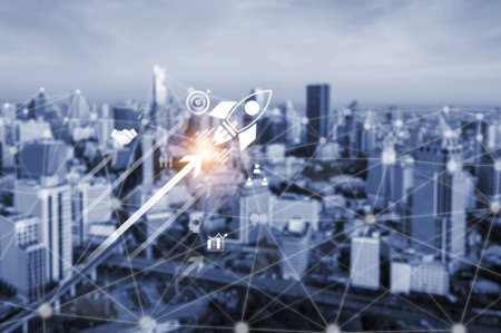 Startup business drives acceleration. business launch empowers growth, launch hits goal, launch...