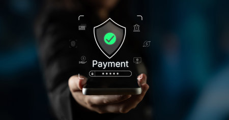 Concept of a secure payment gateway. This system uses encryption and authentication to protect...