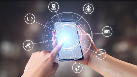 GPS icons show navigation, GPS tracking, and location. GPS supports real time maps, direction, and...