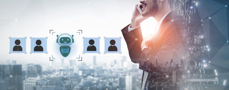 AI is selected to replace human employees, illustrating automation and workforce transformation...