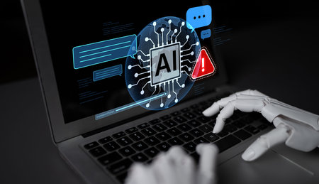 AI interface displays prompt failure alert, helping manage incorrect output and hallucination. Safe...