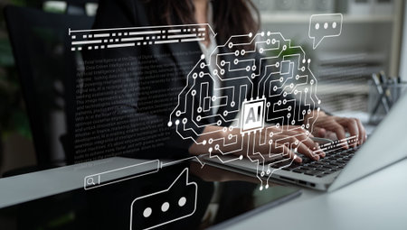 AI brain circuit symbolizing machine learning, automation, data processing, and advanced analytics...