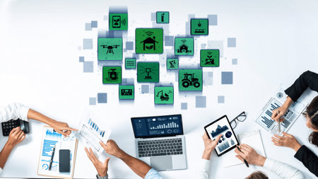 Concept of smart agriculture revolutionizes modern farming. Using innovation and automation, this...