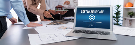 Software update on computer for brisk version of device software upgrade