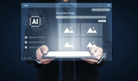 AI image generator interface enables image, AI, and generator process by converting user prompt into...