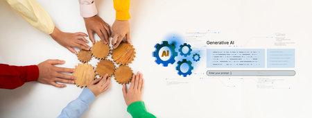 A futuristic concept of an enterprise Artificial Intelligence platform. This system uses machine...