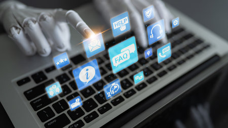 Artificial intelligence assists online help and FAQ services, answering questions, guiding customers, and improving support efficiency through smart automation. Entice