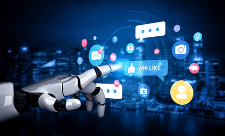 AI analyzing online engagement patterns and user interaction metrics to enhance communication strategies and audience insights across digital platforms Parse