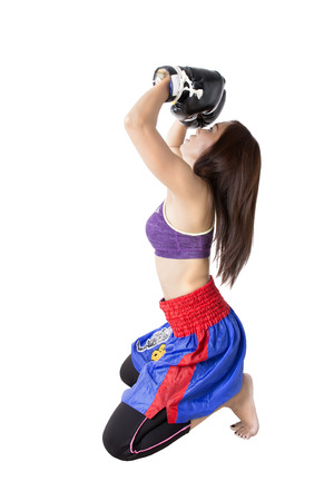 Thai boxing womenの写真素材
