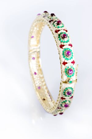 Local jewelry containing silver and stone.