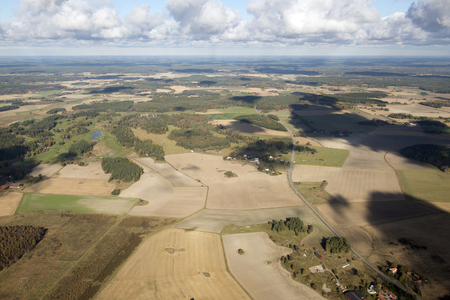 Bird's-eye view on the way to Abisko, Sweden.の写真素材