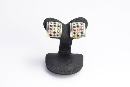 Local jewelry containing silver, gold and stone by handmade.の写真素材