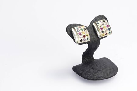 Local jewelry containing silver, gold and stone by handmade.の写真素材