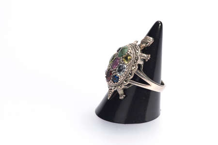 Local jewelry containing silver, gold and stone by handmade.の写真素材