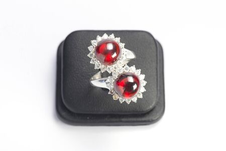 Local jewelry containing silver, gold and stone by handmade.の写真素材