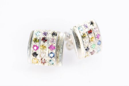 Local jewelry containing silver, gold and stone by handmade.の写真素材