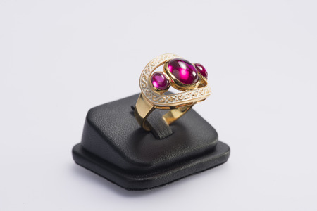 Local jewelry containing silver, gold and stone by handmade.の写真素材