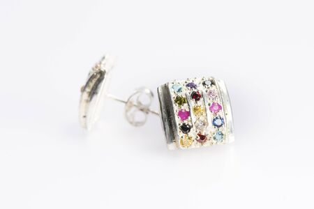 Local jewelry containing silver, gold and stone by handmade.の写真素材
