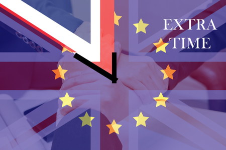 The United Kingdom out of membership from the European Union will be affected on the economy, society. Time will tell the exit.の写真素材