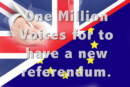 One Million Voices for to have a new referendum.の写真素材