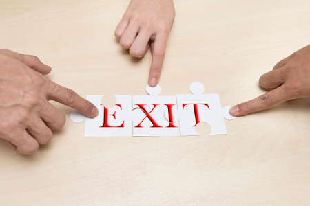 Pictures of guests per puzzles with exit.の写真素材