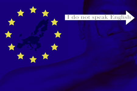 The European Union announced it will not use English as an official language.の写真素材