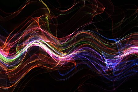 Painting glowing colorful for background.の写真素材