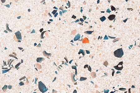 Floor and walls decorated with stone and colored glass.の写真素材