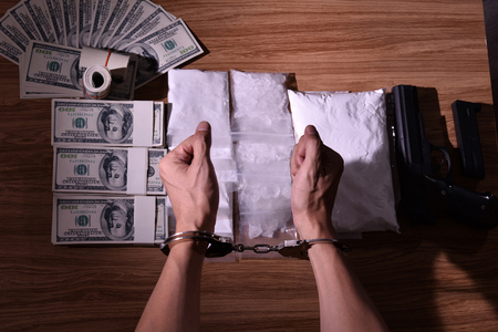 Drugs are a threat to society. Image concept involves drugs.の写真素材