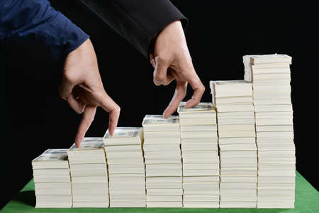 Picture of hands and fingers that represents a business competition.の写真素材