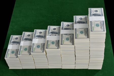 Dollar sorted in steps financial growth media