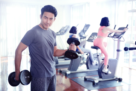 Exercise for health and beautiful shape, is the dream of every woman.の写真素材