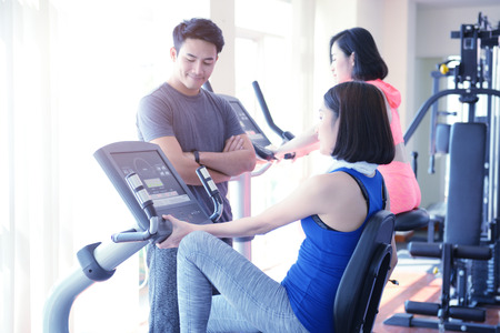 Exercise for health and beautiful shape, is the dream of every woman.の写真素材