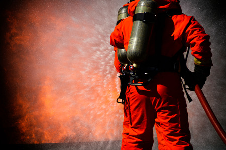 Fire drills in the training center regularly to get ready.の写真素材